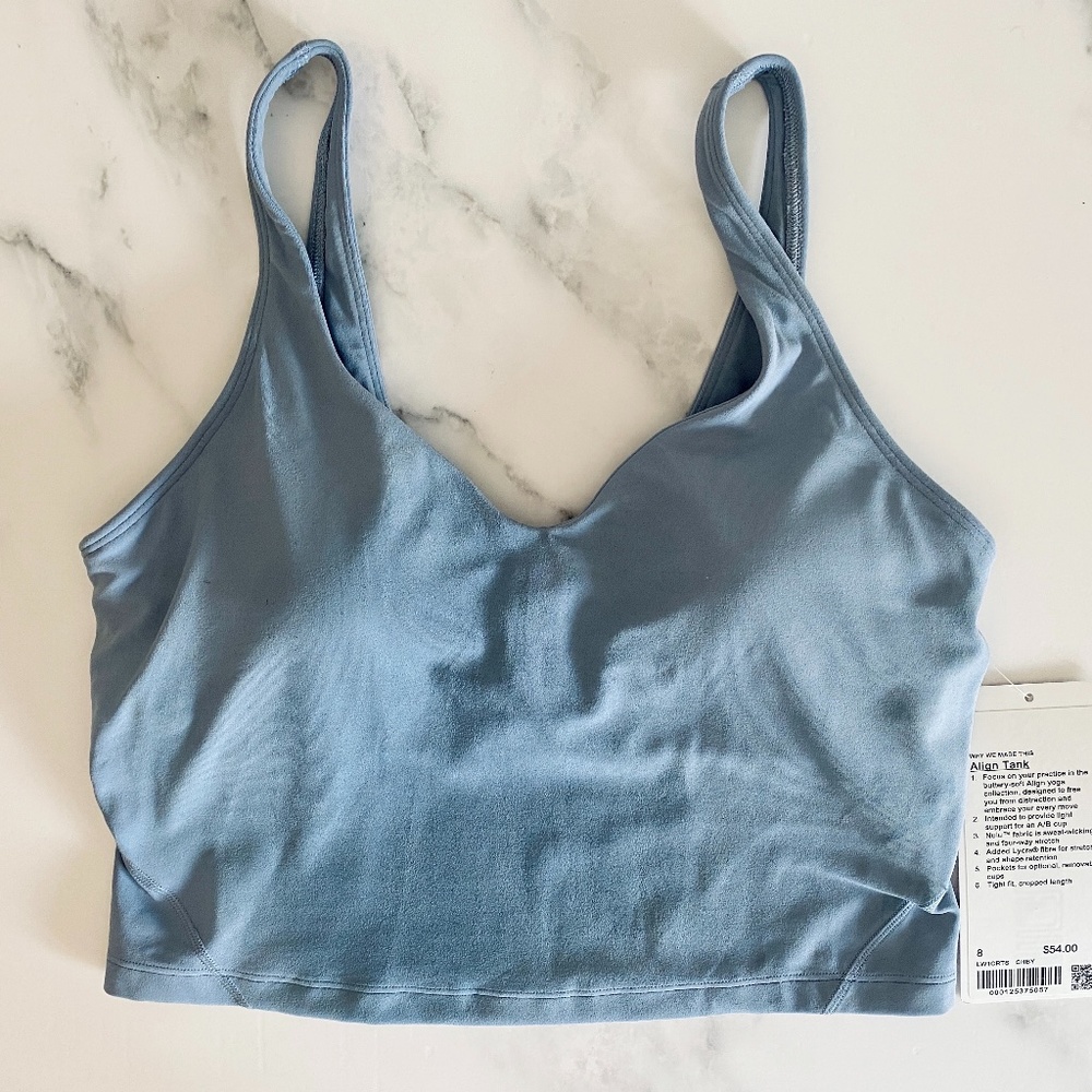 Lululemon Align Tank - Chambray Size 8 - NEW